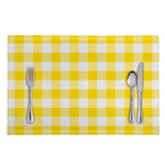 Yellow And White Buffalo Check Print Placemat