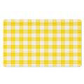 Yellow And White Buffalo Check Print Polyester Doormat