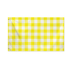 Yellow And White Buffalo Check Print Polyester Flag