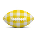 Yellow And White Buffalo Check Print Rugby Ball