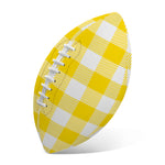 Yellow And White Buffalo Check Print Rugby Ball