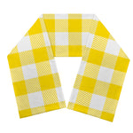 Yellow And White Buffalo Check Print Scarf
