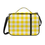 Yellow And White Buffalo Check Print Shoulder Strap Bible Bag