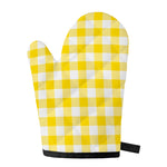Yellow And White Buffalo Check Print Single Oven Mitt
