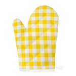 Yellow And White Buffalo Check Print Single Oven Mitt