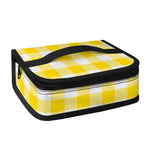 Yellow And White Buffalo Check Print Small Lunch Bag