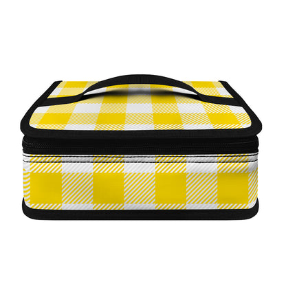 Yellow And White Buffalo Check Print Small Lunch Bag
