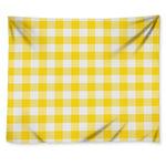 Yellow And White Buffalo Check Print Tapestry