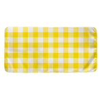 Yellow And White Buffalo Check Print Towel