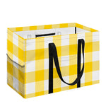 Yellow And White Buffalo Check Print Utility Tote Bag