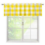 Yellow And White Buffalo Check Print Window Valance