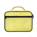 Yellow And White Check Pattern Print Briefcase Bible Bag