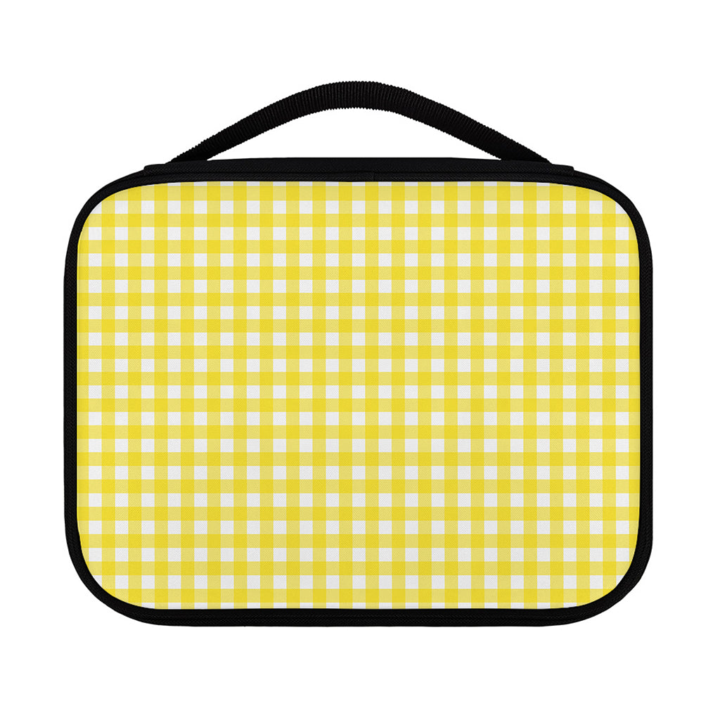 Yellow And White Check Pattern Print Classic Bible Case