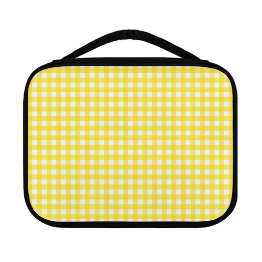 Yellow And White Check Pattern Print Classic Bible Case