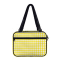 Yellow And White Check Pattern Print Double Strap Bible Bag