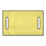 Yellow And White Check Pattern Print Golf Cart Seat Cover