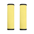 Yellow And White Check Pattern Print Handle Covers