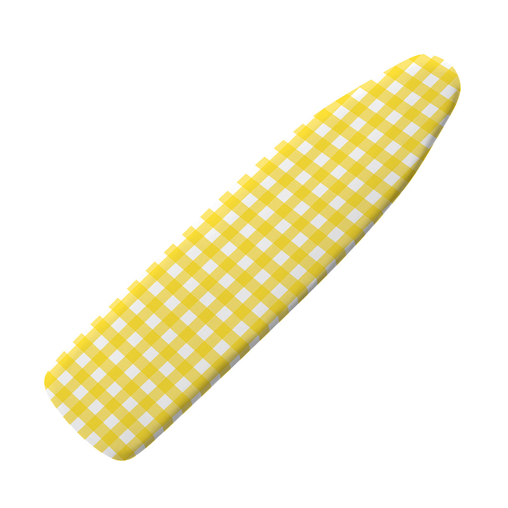 Yellow And White Check Pattern Print Ironing Board Cover