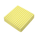 Yellow And White Check Pattern Print Outdoor Seat Cushion Cover