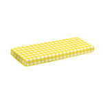 Yellow And White Check Pattern Print Piano Keyboard Cover