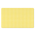 Yellow And White Check Pattern Print Polyester Doormat