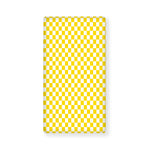 Yellow And White Checkered Pattern Print Baby Crib Sheet