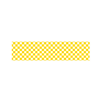 Yellow And White Checkered Pattern Print Bed Runner