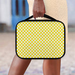 Yellow And White Checkered Pattern Print Classic Bible Case