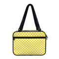 Yellow And White Checkered Pattern Print Double Strap Bible Bag