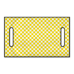 Yellow And White Checkered Pattern Print Golf Cart Seat Cover
