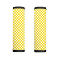 Yellow And White Checkered Pattern Print Handle Covers