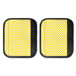 Yellow And White Checkered Pattern Print Handle Covers