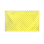 Yellow And White Checkered Pattern Print Polyester Flag