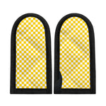 Yellow And White Checkered Pattern Print Skillet Handle Cover