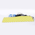 Yellow And White Checkered Pattern Print Sports Towel