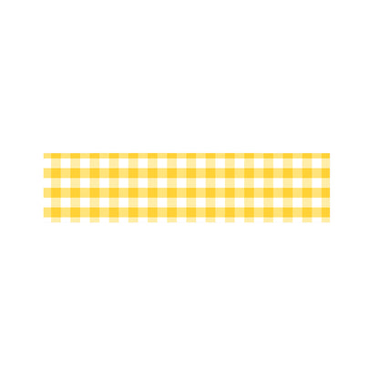 Yellow And White Gingham Pattern Print Bed Runner