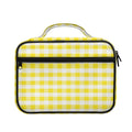 Yellow And White Gingham Pattern Print Briefcase Bible Bag