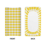 Yellow And White Gingham Pattern Print Changing Pad Cover