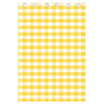 Yellow And White Gingham Pattern Print Curtain