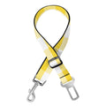 Yellow And White Gingham Pattern Print Dog Seat Belt