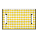 Yellow And White Gingham Pattern Print Golf Cart Seat Cover