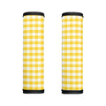 Yellow And White Gingham Pattern Print Handle Covers