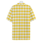 Yellow And White Gingham Pattern Print Hawaiian Shirt