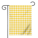 Yellow And White Gingham Pattern Print House Flag