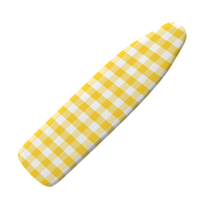 Yellow And White Gingham Pattern Print Ironing Board Cover