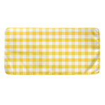 Yellow And White Gingham Pattern Print Towel