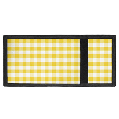 Yellow And White Gingham Pattern Print Trifold Wallet
