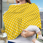 Yellow And White Polka Dot Pattern Print Baby Seat Cover