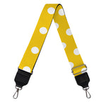 Yellow And White Polka Dot Pattern Print Bag Strap