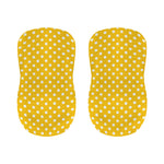 Yellow And White Polka Dot Pattern Print Bar Stool Covers